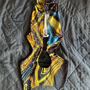 iHeartRaves Digital Dojo halter top and pants set - Small